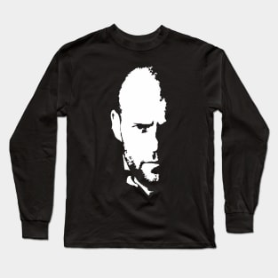 Jason Statham white portrait Long Sleeve T-Shirt